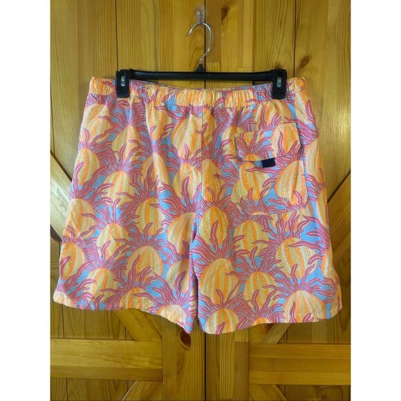 Vineyard Vines Men’s Swim Trunks Orange Pink Pattern Pockets Size XL (5599) - Picture 4 of 7